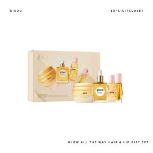 Gisou Glow All The Way Hair and Lip Gift Set